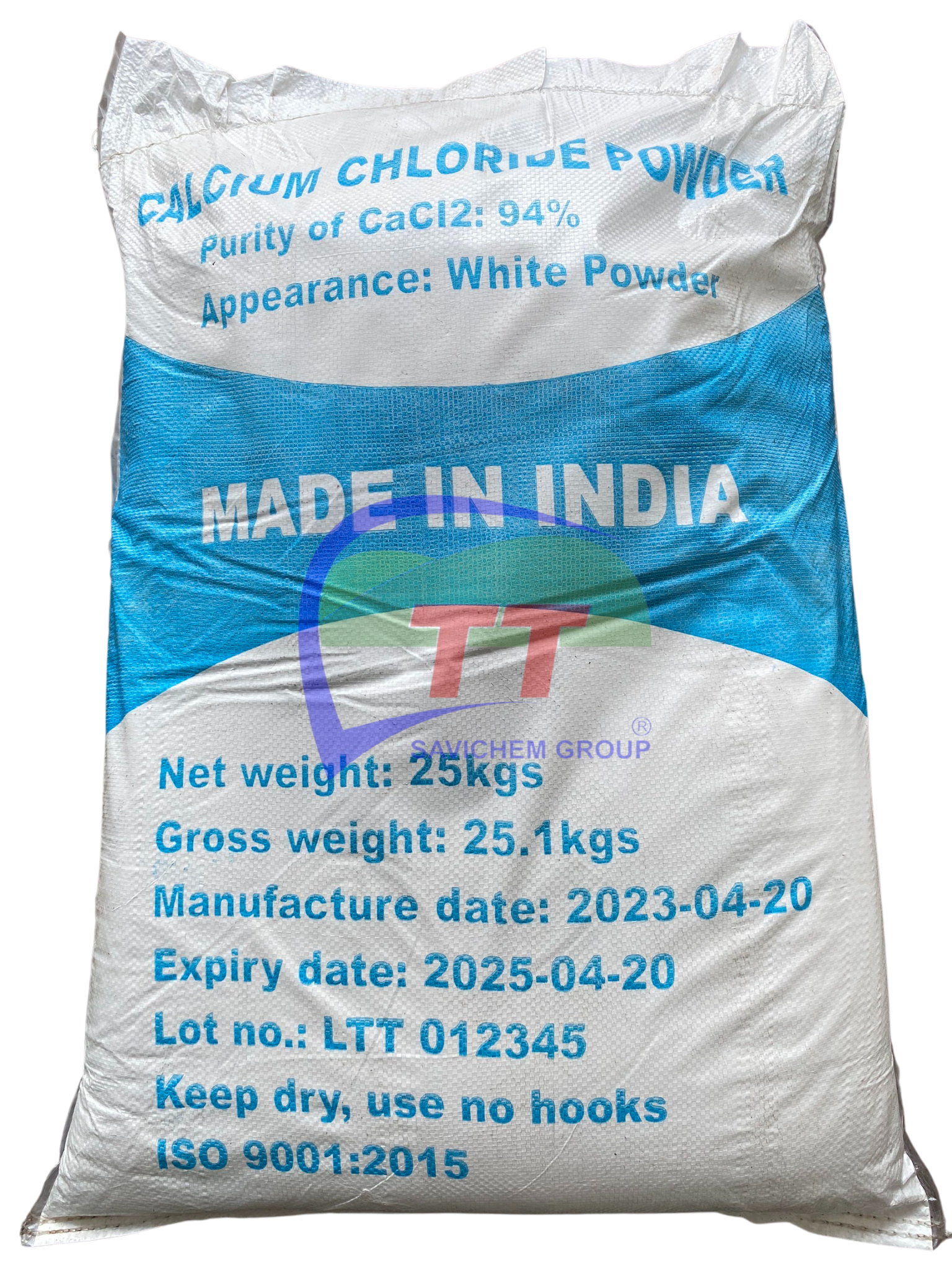 CALCIUM CHLORIDE CACL2 94%, CANXI CLORUA, INDIA 25KG/BAG