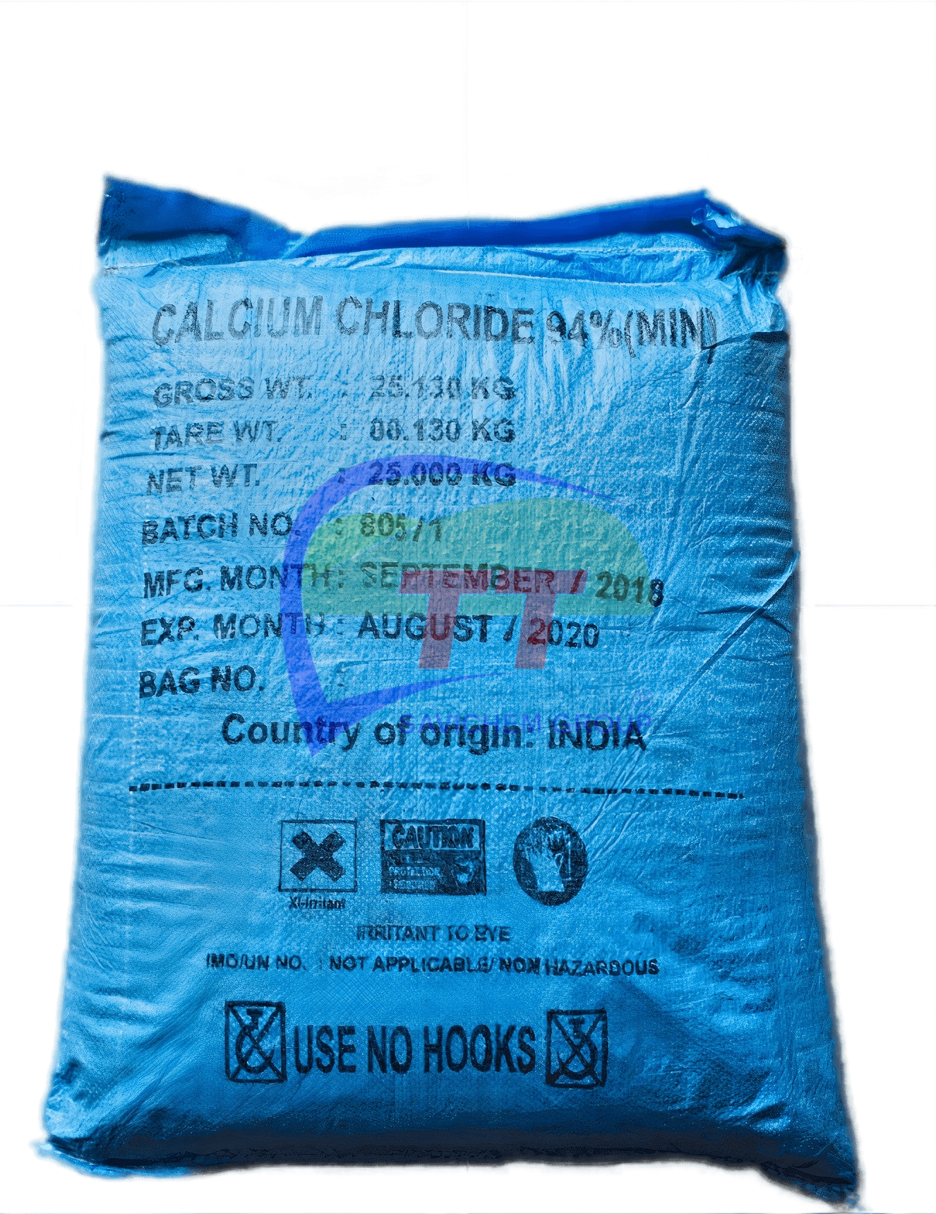 CALCIUM CHLORIDE, CACL2 94, CHINA 25KG/BAG